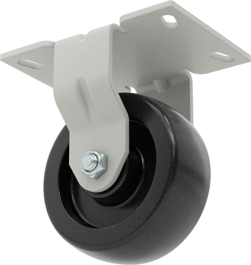 6-1/4" x 4-1/2" Plakalı Yüksek Kapasiteli Mauler Tekerlek, 5" Çapında Fenolik Tekerlekli Sert