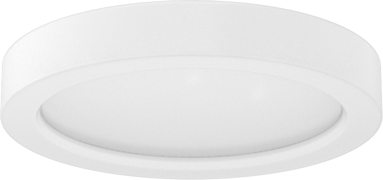 Dekoratif Tavan Işığı, Beyaz Muhafaza, 7" Çap x 1-1/8" Yükseklik Toplam, 120-277V AC