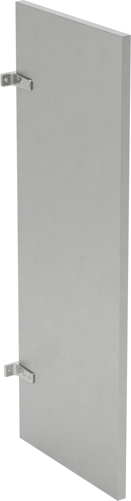 Paslanmaz Çelik Pisuar Bölmesi, Duvara Asılan, 48" Yükseklik x 1" Genişlik x 18" Derinlik Toplam