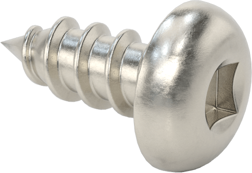 Sac Metal için Kare Tahrikli Yuvarlak Başlı Vidalar, Süper Paslanma ve Aşınmaya Dayanıklı 316 Paslanmaz Çelik, 10 Numaralı Boyut, 1/2" Uzunluk