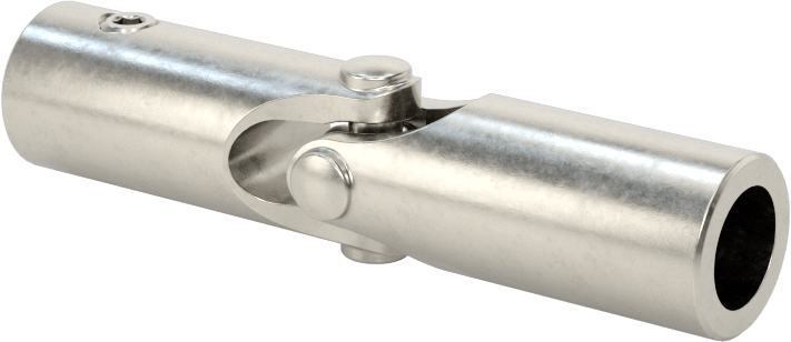 Hassas Tekli U-Mafsal, Rulmanlı Mafsal, 303 Paslanmaz Çelik, 1/4" Çap x 1/2" Derinliğinde Mil için