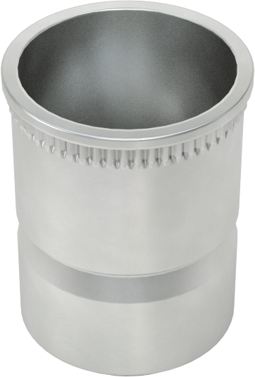 Düşük Profilli Pop Somun, Kalay-Çinko Kaplı Çelik, 1/4"-20 İç Diş, 1/2" Uzunluk — 1⁄4"-20, Manşon, Çelik