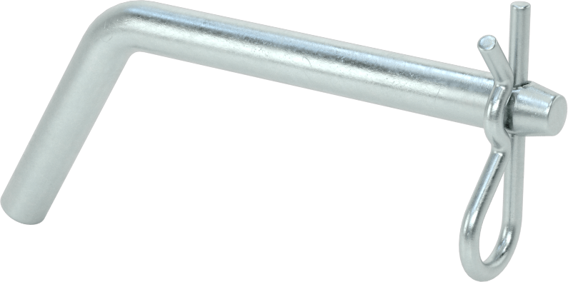 Çinko Kaplı Karbon Çelik Eğri Başlı Çatal Pim, Kopilyalı, 5/16" Çap, 2-1/2" Kullanılabilir Uzunluk