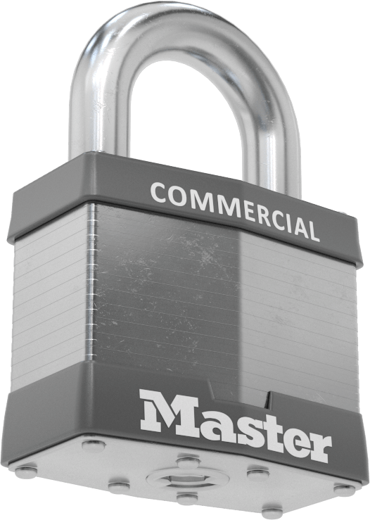 Lamine Çelik Gövdeli Ekstra Boşluklu Asma Kilitler, Master Lock 25, 10T115 numaralı anahtarla aynı anahtarlı