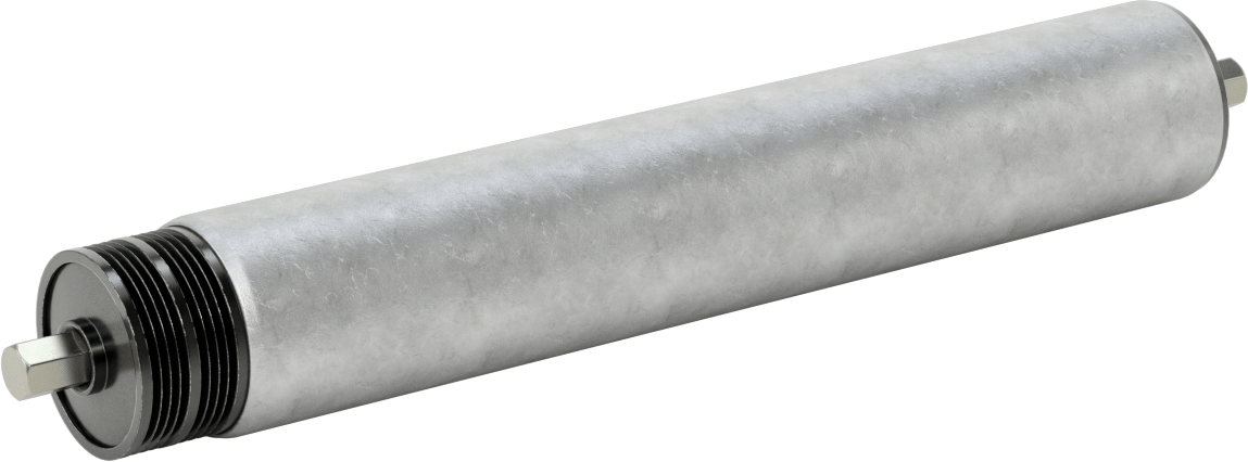 1.9 inç Çaplı V-Oluklu Konveyör Makarası, 12" Çerçeve Arası Genişlik için