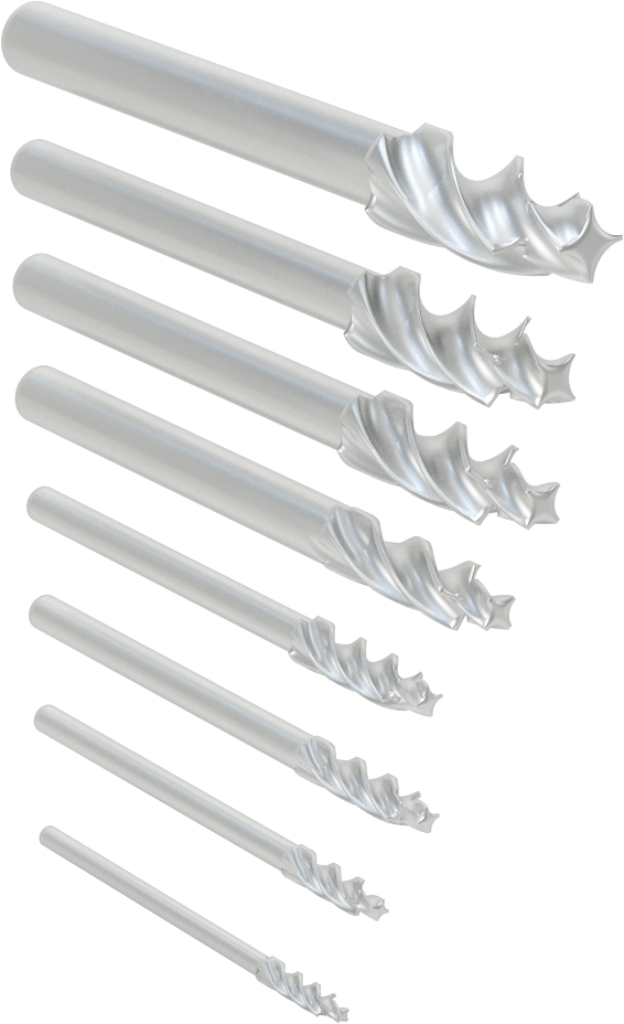 Büyük Boy Yüksek Hızlı Çelik Havşa, 8 Parça Seti — Set, Alüminyum, Pirinç, Bronz, Demir, Plastik, Paslanmaz Çelik, Çelik, Büyük Boy
