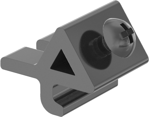 T-Yivli Çerçeve, Hasır Paneller için Çıtçıtlı Askı, 1-1/2" Yüksekliğinde Ray için — Panel Askısı, Siyah, 1 1⁄2", 3", 4 1⁄2", 40 mm, 80 mm…