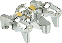 Çift 1/2 NPT Alt Girişli Lavabo Bataryası, Duvar Montajı