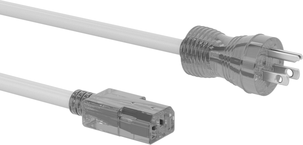 Elektronik Ekipman Güç Kablosu, NEMA 5-15 Fiş x IEC C13 Priz, Tel Ölçer 14, 10 Fit Uzunluk