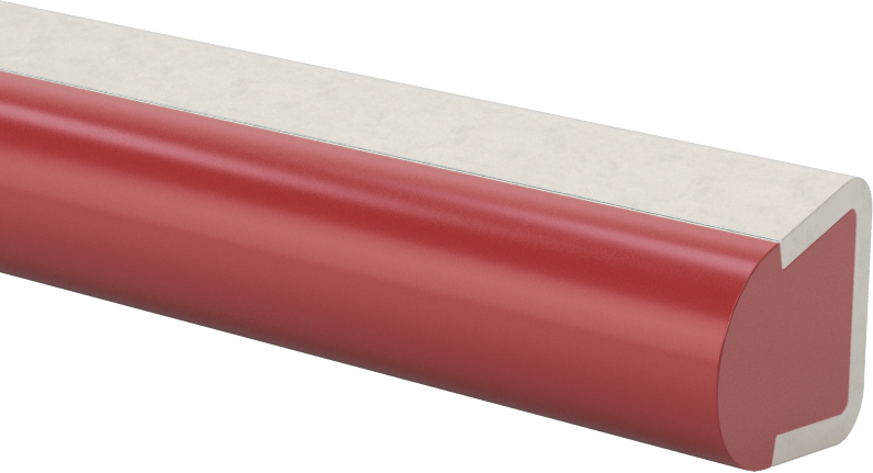 Konveyör Kılavuzu, Yüksek Sıcaklık, 5 Fit Uzunluk, 0.670" Toplam Yükseklik — Yuvarlak, 275° F, 0.67"
