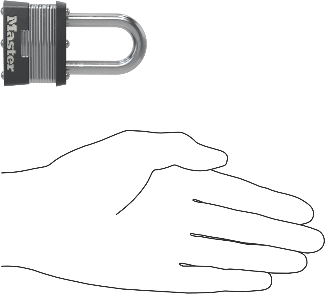Lamine Çelik Gövdeli Asma Kilit, Master Lock 1 Aynı Anahtarlı, 1-1/2" Dikey Boşluklu