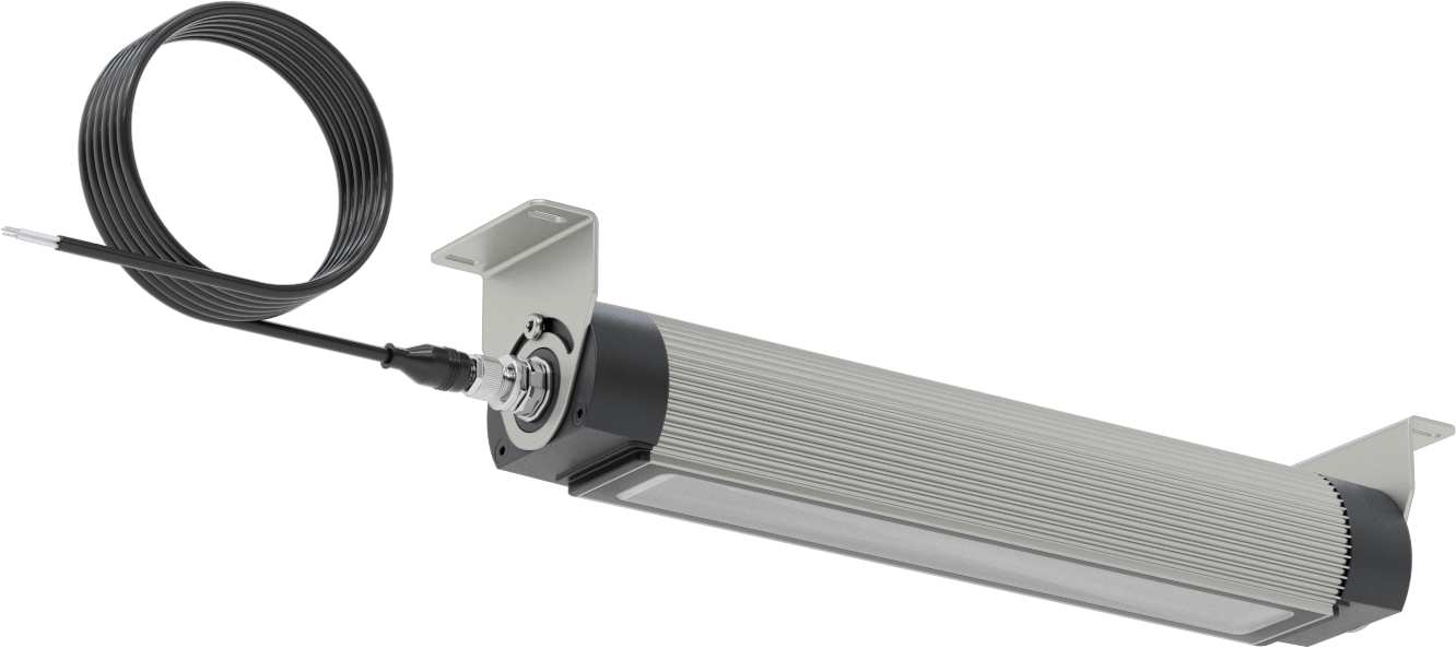 Kolay Yenileme Makine Işığı, Dahili LEDli, 18V DC ila 30V DC, 15-1/2" Toplam Uzunluk