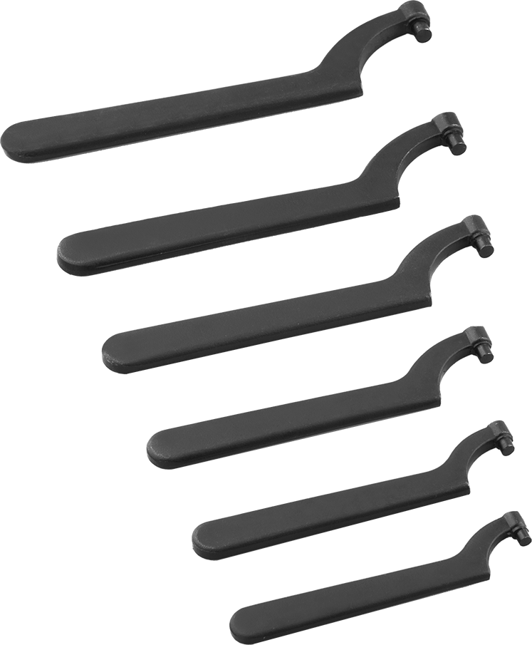 Yan Taraftaki Delikler için Pim Anahtarı, 6 Parça Set, 1-1/2"-3" Çaplı Daireler için
