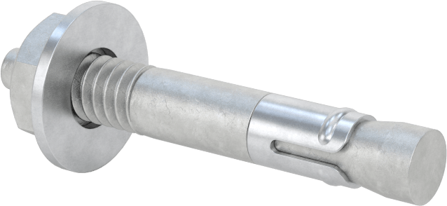Beton için Galvanizli Çelik Kamalı Dübeller, 1/4" Çap, 1-3/4" Uzunluk