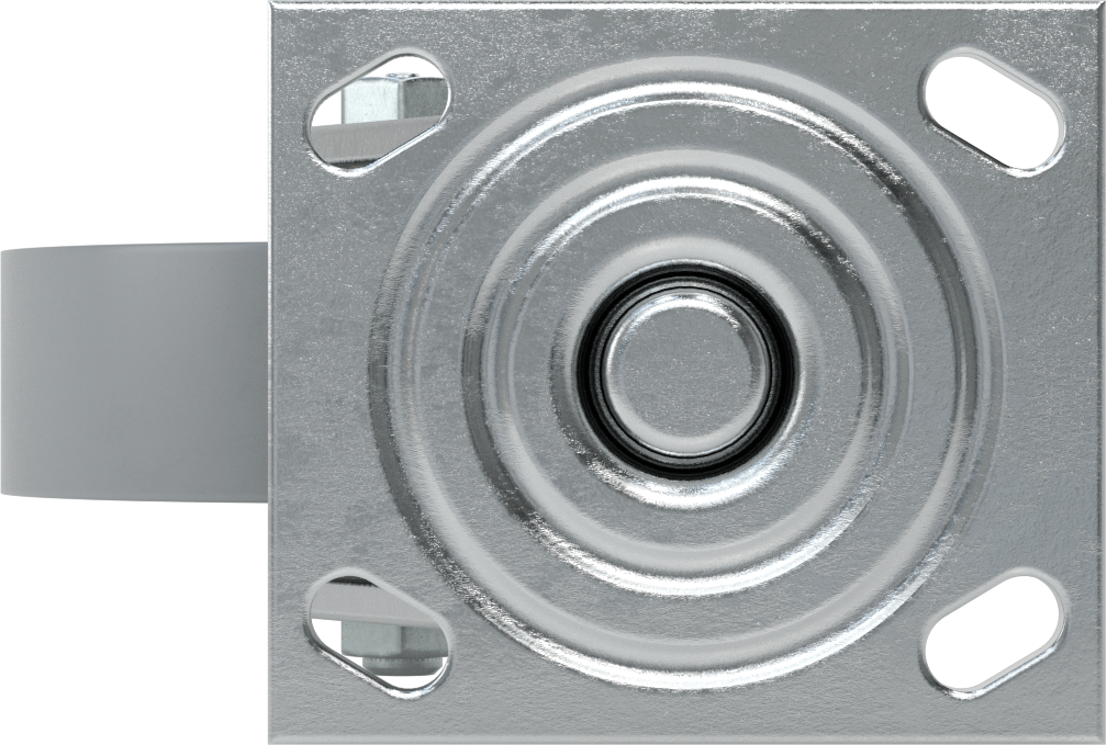 4-1/2" x 4" Montaj Plakalı Samson Tekerlek, 5" Çapında Metal Tekerlekli Döner