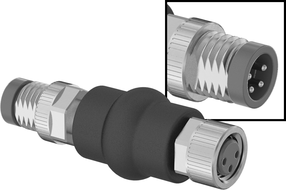 4-Pole Plug × 3-Pole Socket