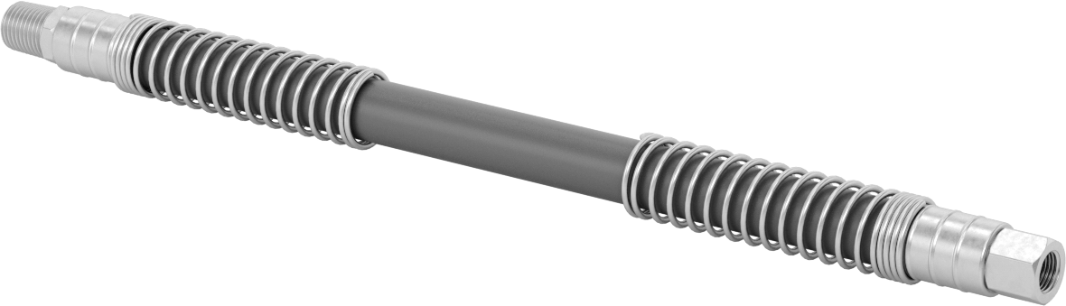 Bükülüp Sabit Kalan Hava Nozulu için 1/8 NPT Dişi Çıkışlı 12" Uzunlukta PVC Hortum — 1⁄4, Plastic, PVC, NPT
