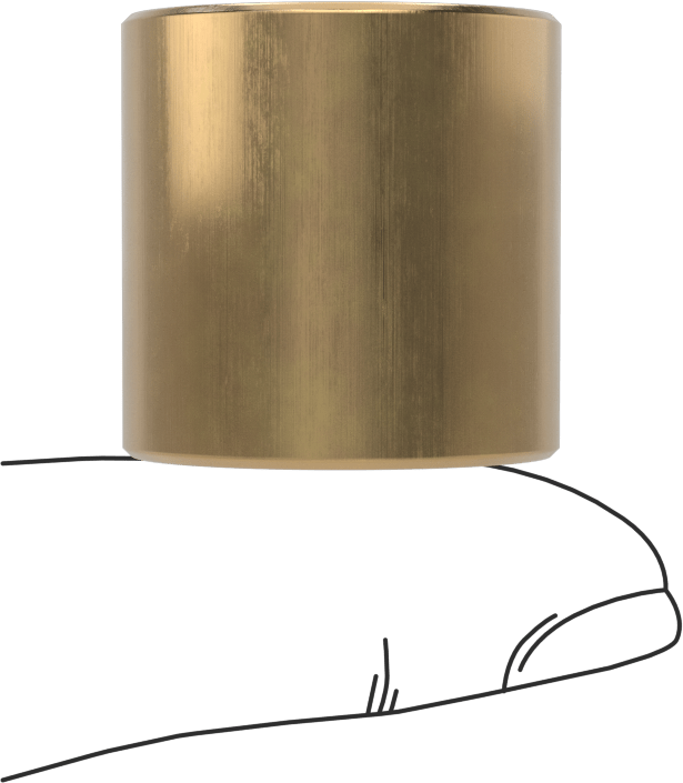 Yüksek Sıcaklık Grafit Yağlamalı Burçlu Yatak, 954 Bronz, 20 mm Mil ve 25 mm Muhafaza İç Çapı için, 25 mm Uzunluk