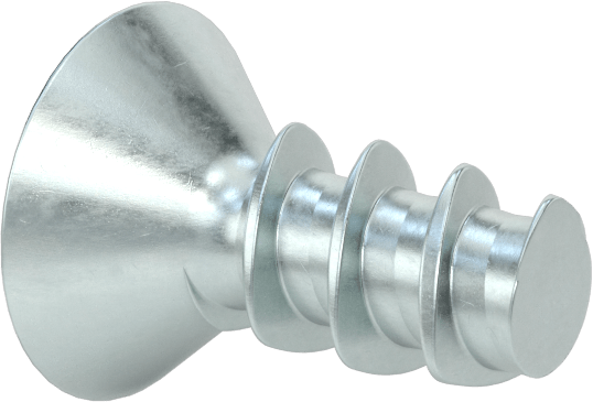 Plastik için Çelik Havşa Başlı Diş Açıcı Vidalar, Phillips, Çinko Kaplamalı, 4 Numara Vida Boyutu, 1/4" Uzunluk