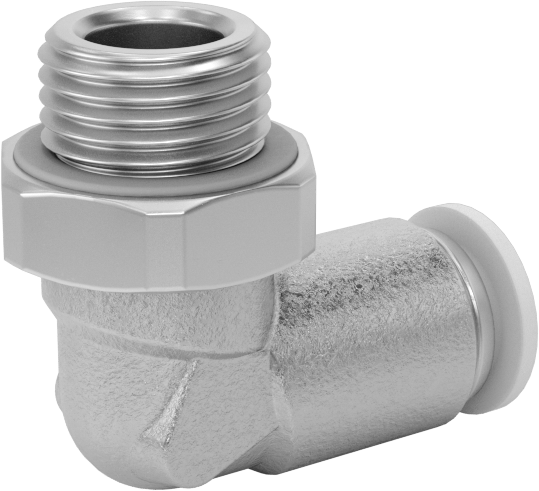 Nikel Kaplı Pirinç Bas-Bağlantı Elemanı, 90 Derece Döner Dirsek, 4 mm Boru Dış Çapı x 1/8 BSPP Erkek