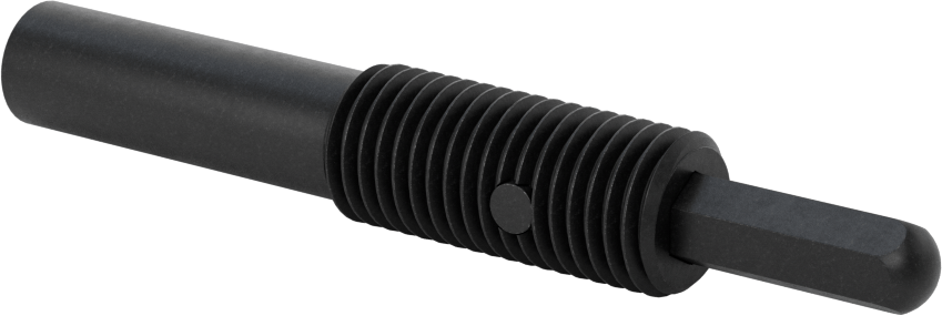 Çıkarma için Uzun Burunlu Yaylı İtici, Siyah Oksit Çelik Gövde, M16 x 2 Diş, 79.3 mm Gövde Uzunluğu