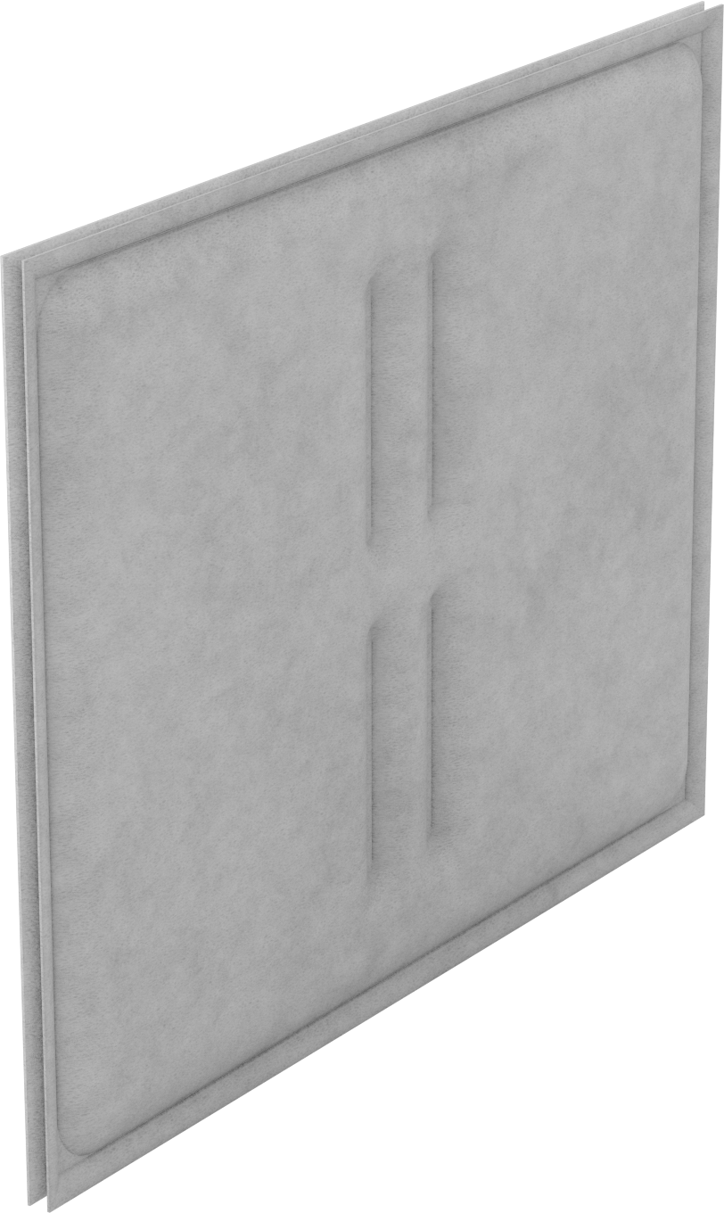Sıkı Oturan Panel Hava Filtresi, 1" Kalınlık, 16 x 20 Anma Ölçüsü, MERV 8