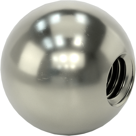 Çelik Top Düğme, 3/8"-16 Dişli Delikli, 1/2" Derinlik