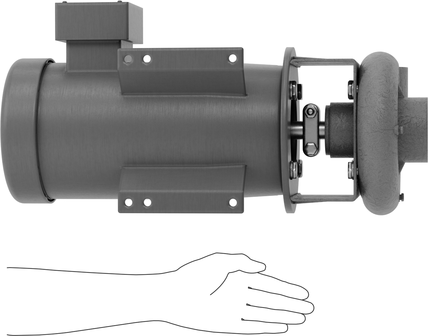 Yüksek Verimli Sirkülasyon Pompası, Su için, Soğutma Sıvıları ve Yağ, 208-240/460V AC, 7-1/2 hp