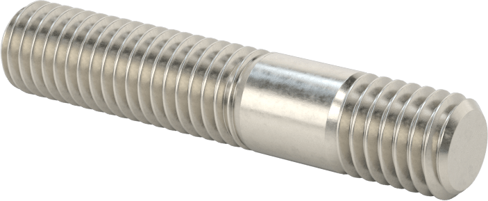 Her İki Ucu Dişli Kurulum Saplaması, 18-8 Paslanmaz Çelik, M8 x 1.25 mm Boyut, 22 mm ve 8 mm Diş Uzunluğu, 43 mm Uzunluk