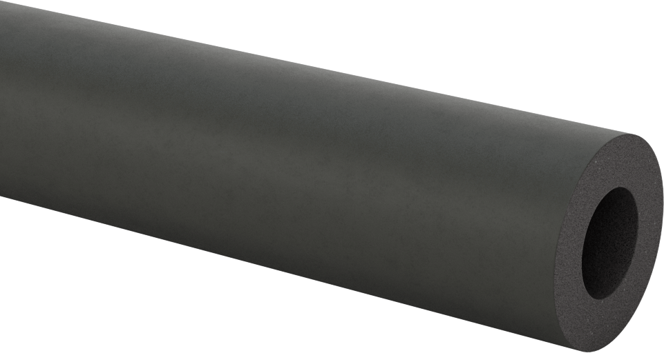 Açık Uçlu Yuvarlak Tutamaklar, Uzunlukta Kesim, Pürüzsüz EPDM, 3/4" dış çap için, 2 Fit Uzunluk