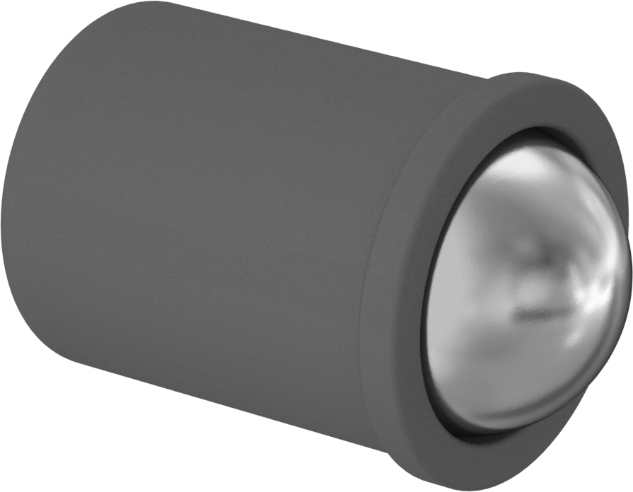 Presle Takılan Top Burunlu Yaylı İtici, Paslanmaz Çelik Burun, 12 mm Çap x 14.5 mm Uzunlukta Asetal Gövde — 12 mm, 14.5 mm, 420 Paslanmaz…