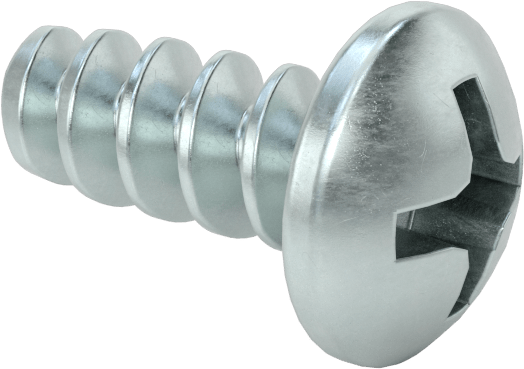 Phillips Yuvarlak Başlı Diş Açıcı Vidalar, Plastik için, Çinko Kaplı Çelik, 12 Numaralı Boyut, 1/2" Uzunluk