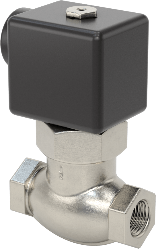PTFE Contalı 316 Paslanmaz Çelik Solenoid Açma/Kapama Valfi, Soğutucu ve Deterjan için, 1/2 NPT Dişi — 1⁄2, 120V AC, 316 Stainless Steel,…