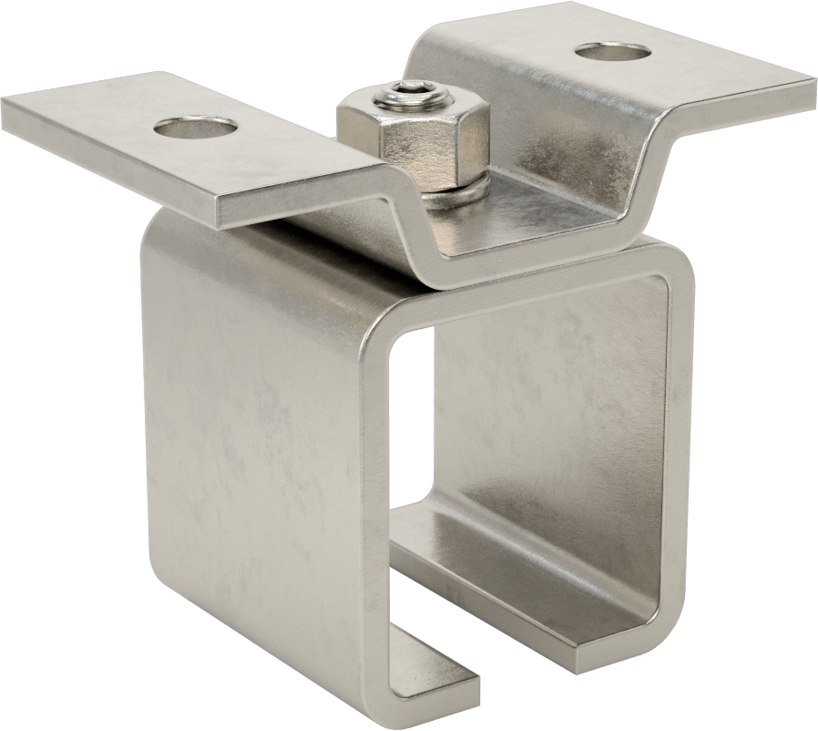 Kapılar için 300 lb. Kapasiteli Makaralı Ray için Paslanmaz Çelik Asma Destek Braketi — 316 Stainless Steel, Stainless Steel, 300 lb., Br…