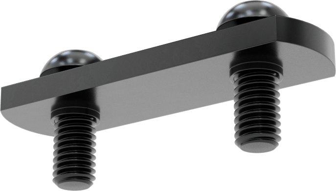 T-Yivli Çerçeve, 30 mm Ray için Uç Beslemeli Çift Somun ve M6 Düğme Başlı Vida — Çift, 30 mm, 60 mm, M6