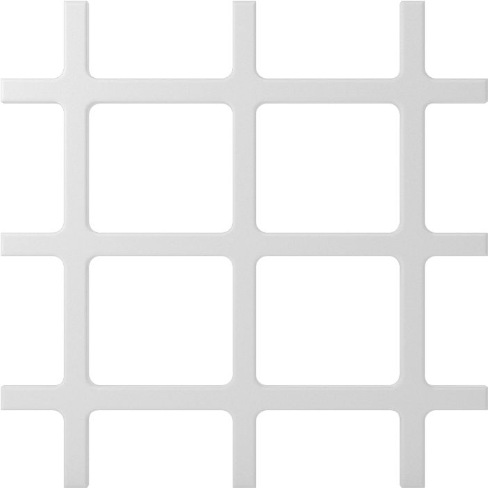 Sert Polipropilen Filtre Ağı, 3 x 3 Örgü Boyutu, 0.3" x 0.27" Açıklık, 48" Genişlik