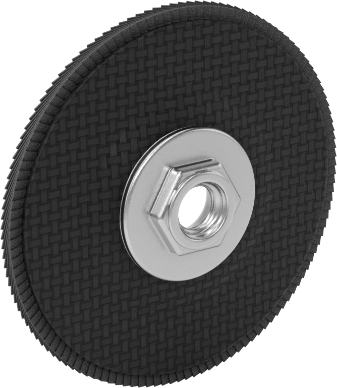 Açılı Kanatlı Zımpara Diski, Dişli Mil Deliği, 4-1/2" Çap, 120 Kum