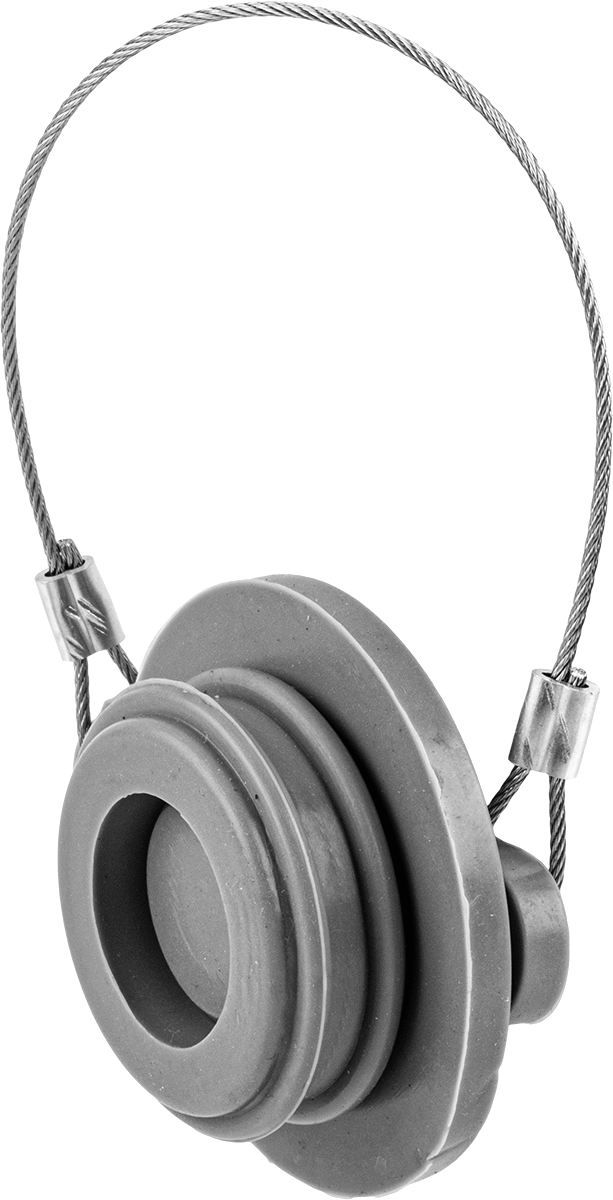 Yalıtımlı Borular için Erişim Paneli, Silikon Kauçuk, 1-1/2" Çap x 3/4" Derinlikte Kesik için
