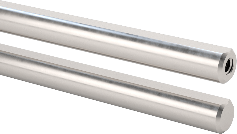 Dişli D-Profil Döner Mil, 1045 Karbon Çelik, 1/4" Çap, 6 inç Uzunluk