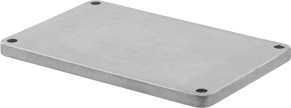 Devre Kartı Muhafazası için 6-3/4" x 4-1/2" Su Geçirmez Uç Kapağı — Alüminyum, 6 1⁄2", 4 1⁄2"