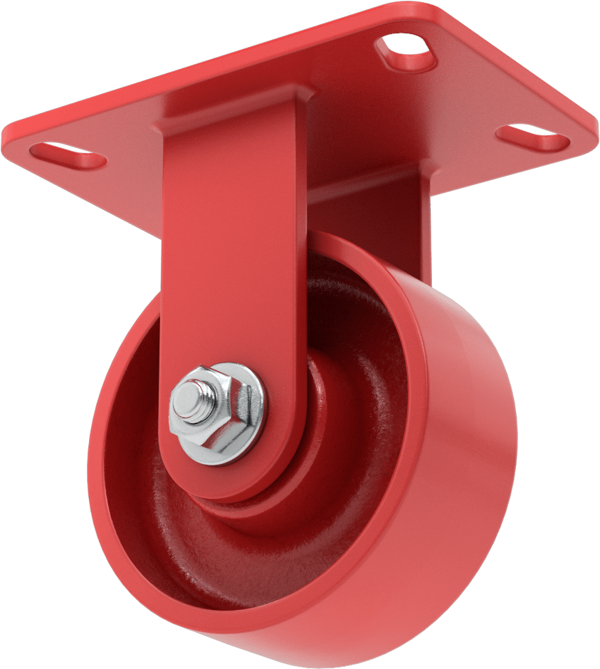 6-1/2" x 4-1/2" Plakalı Yüksek Kapasiteli Kingston Tekerlek, 5" Çaplı Metal Tekerlekli Sert — 5", Levha, Sert