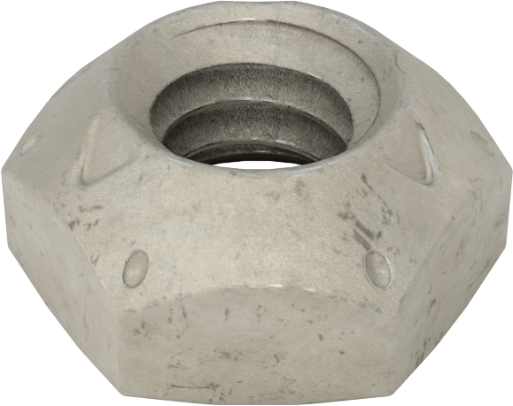 Top-Lock Deforme Edilmiş Dişli Kilit Somunu, Çinko Pul Kaplamalı Yüksek Mukavemetli C Sınıfı Çelik, 1/4"-20