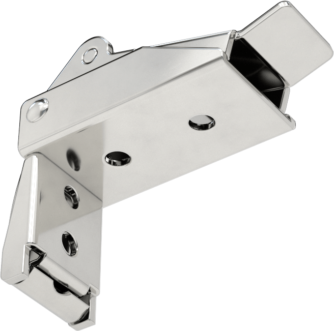 Köşeye Monte Çekme Mandalı, 304 Paslanmaz Çelik, 2-1/8" Uzunluk x 15/16" Genişlik Toplam