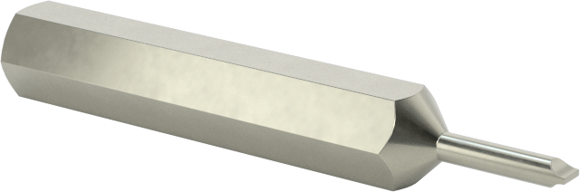 0.048" Oluklu Uç, 4 mm Altıgen Şaft — Altıgen, 4 mm, 1 1⁄8"
