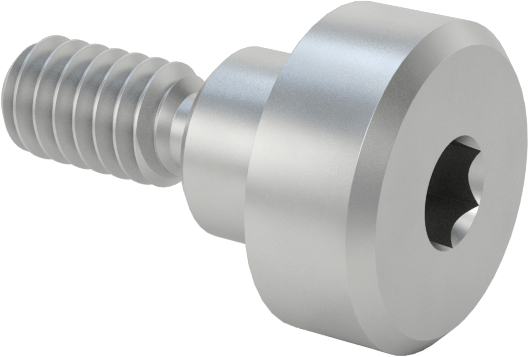 18-8 Paslanmaz Çelik Hassas Omuzlu Vida, 3 mm Omuz Çapı, 2 mm Omuz Uzunluğu, M2 x 0.4 mm Diş