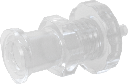 Hava ve Su için Plastik Luer Lock Tüp Bağlantısı, Polipropilen Duvar Delikli Soketler, Tırnaklı, 1/16" Boru İç Çapı