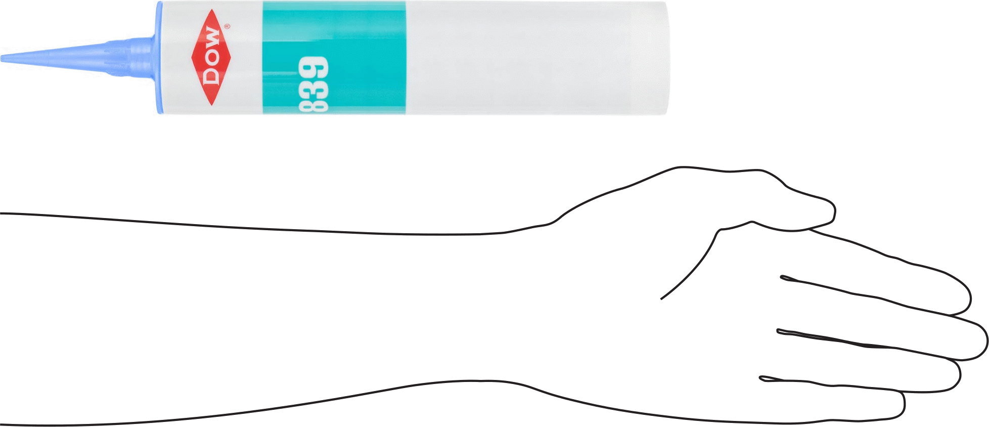 Kullanıma Hazır Silikon Kauçuk Dolgu Bileşiği, Dow Corning 839, 10.3 FL. oz. Kartuş