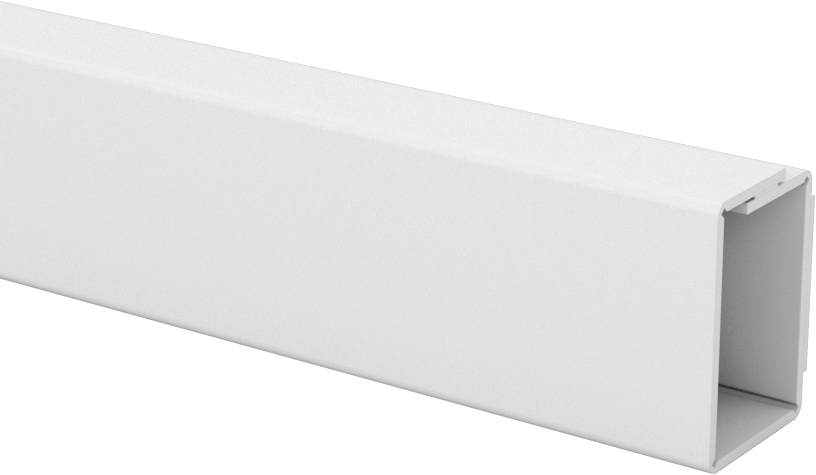 Sarmalı Düşük Gerilim Kablo Kanalı, Beyaz Polipropilen, 3/4" Genişlik x 1/2" Derinlik, 10' Uzunluk
