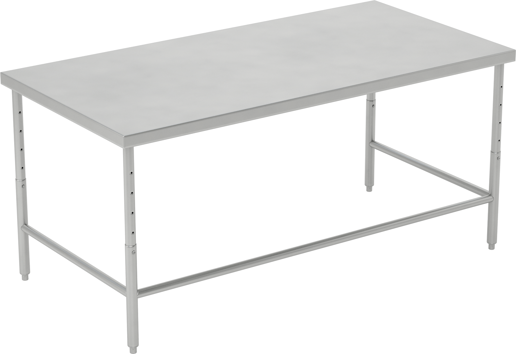 Yüksekliği Ayarlanabilir Paslanmaz Çelik Masa, 24"-36" Yükseklik x 72" Genişlik x 36" Derinlik