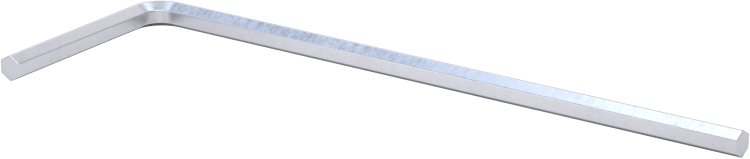 Nikel Kaplı Alaşımlı Çelik Altıgen L Anahtarı, 1.5 mm Tahrik Boyutu, 1-3/4" Toplam Uzunluk